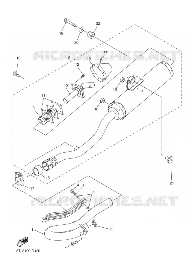 ECHAPPEMENT Yamaha MOTO 450 2006 WRF  WR450F