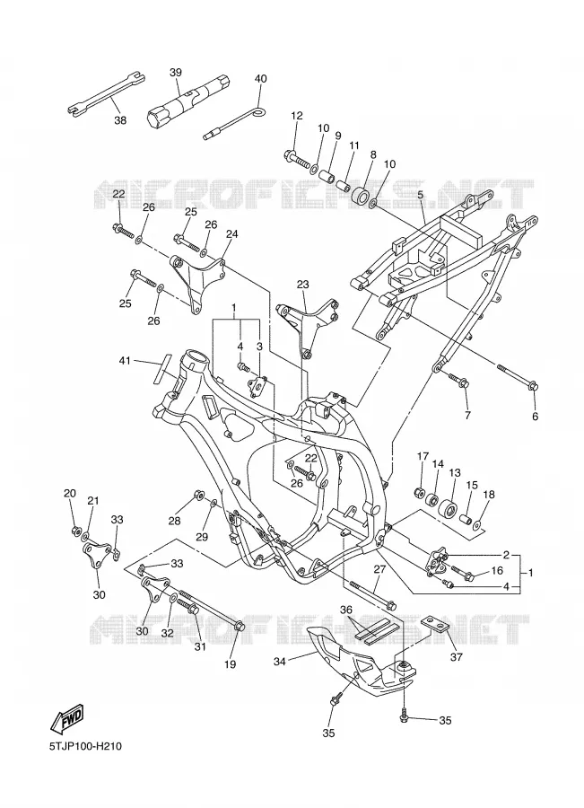 CADRE Yamaha MOTO 450 2009 WRF  WR450F