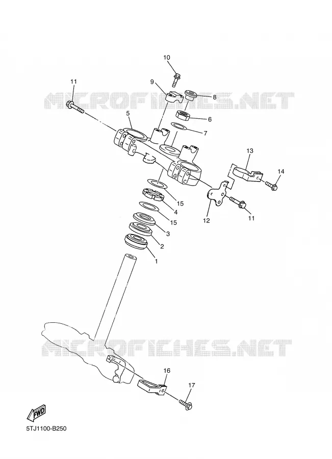 DIRECTION Yamaha MOTO 450 2003 WRF  WR450FR