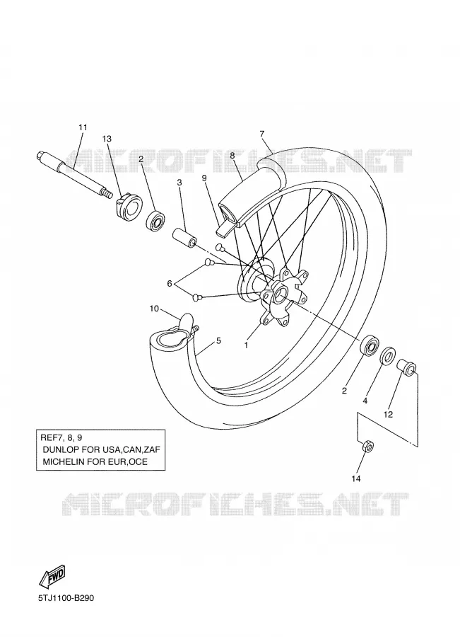 ROUE AVANT Yamaha MOTO 450 2003 WRF  WR450FR