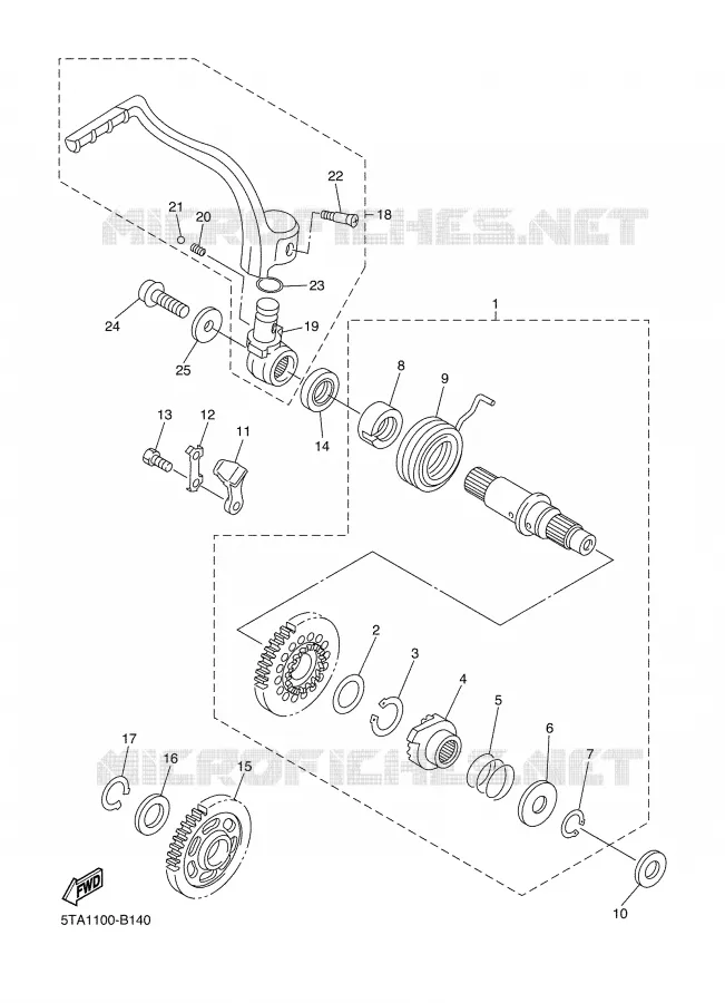 DEMARREUR Yamaha MOTO 450 2003 WRF  WR450FR