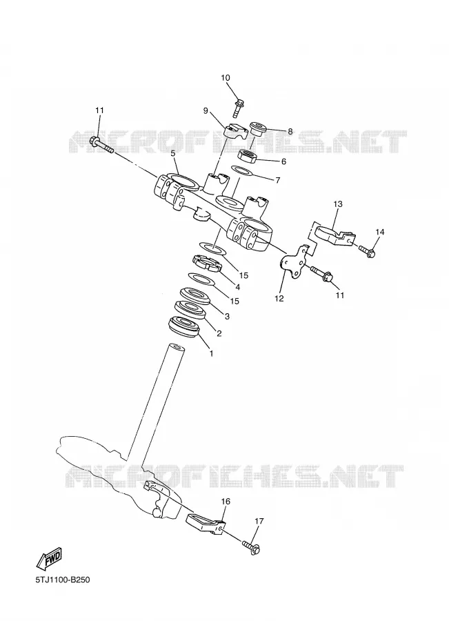 DIRECTION Yamaha MOTO 450 2003 WRF  WR450FR