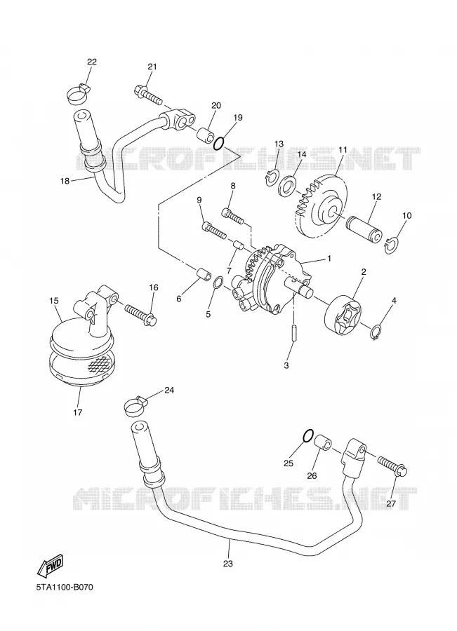POMPE A HUILE Yamaha MOTO 450 2004 WRF  WR450FS