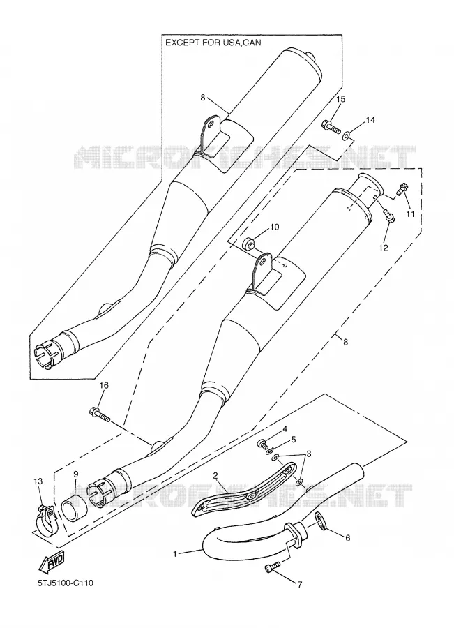 ECHAPPEMENT Yamaha MOTO 450 2004 WRF  WR450FS