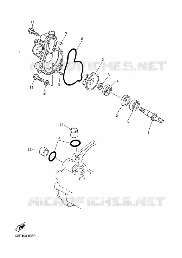 POMPE A EAU / DURITES Yamaha MOTO 450 2004 WRF  WR450FS