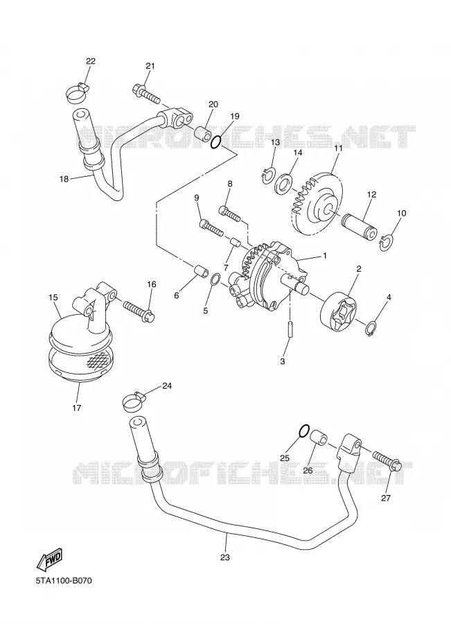 POMPE A HUILE Yamaha MOTO 450 2004 WRF  WR450FS