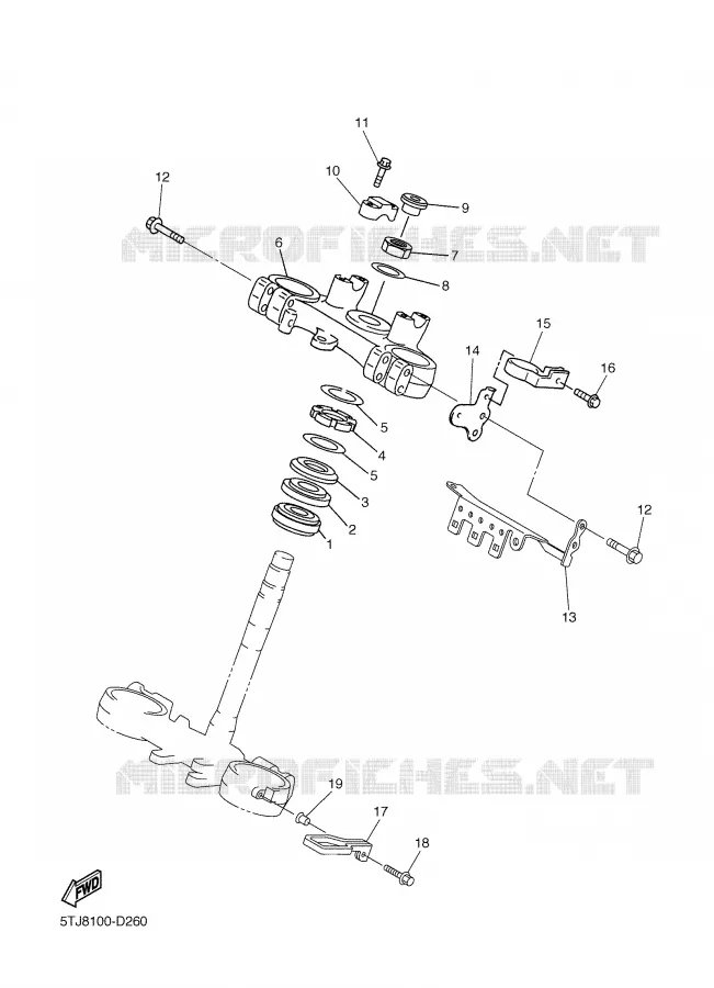 DIRECTION Yamaha MOTO 450 2005 WRF  WR450FT