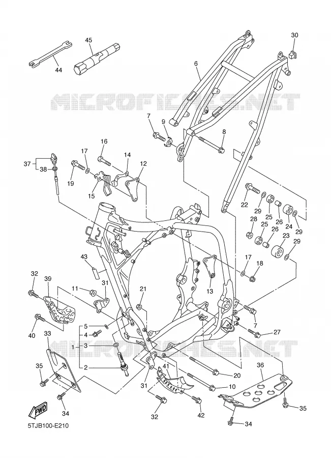 CADRE Yamaha MOTO 450 2006 WRF  WR450FV