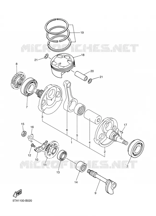 VILEBREQUIN / PISTON Yamaha MOTO 450 2006 WRF  WR450FV