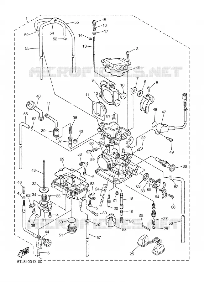 CARBURATEUR Yamaha MOTO 450 2006 WRF  WR450FV