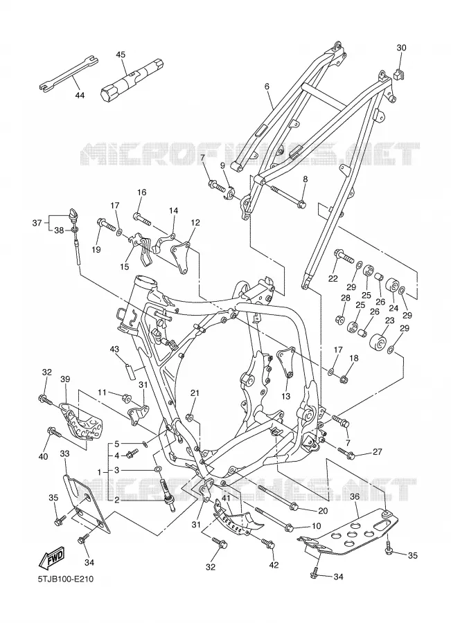 CADRE Yamaha MOTO 450 2006 WRF  WR450FV