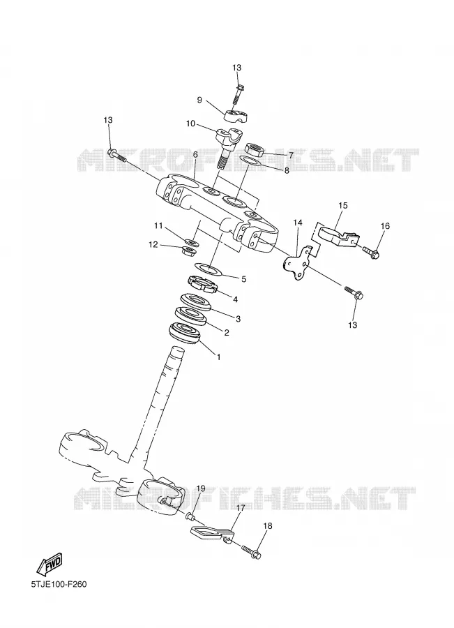 DIRECTION Yamaha MOTO 450 2007 WRF  WR450FW