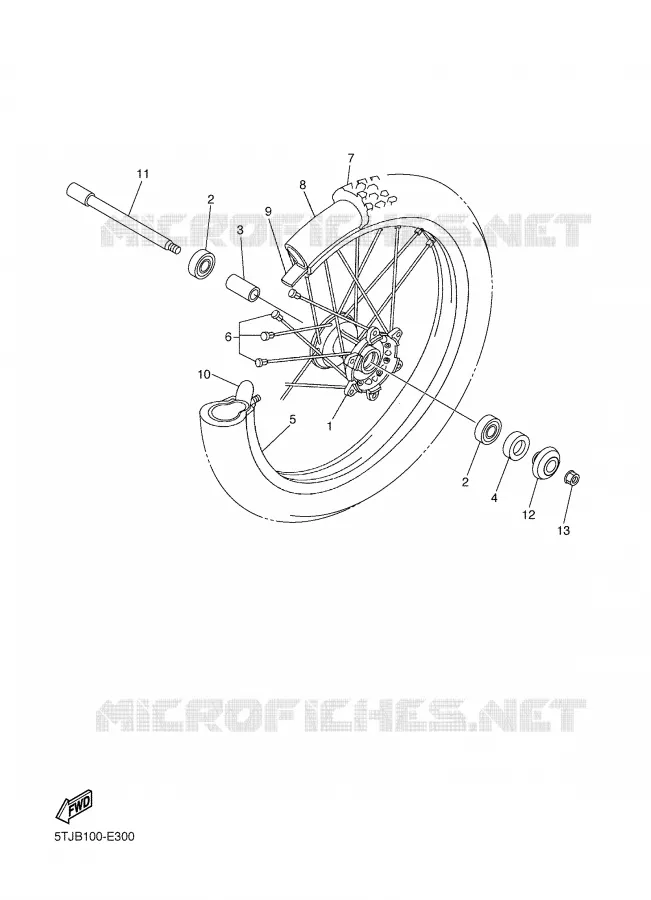ROUE AVANT Yamaha MOTO 450 2009 WRF  WR450FY
