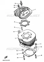 CYLINDRE pour Yamaha WR500ZD de 1992