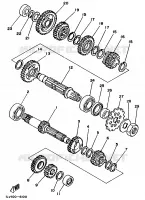 TRANSMISSION pour Yamaha WR500ZD de 1992