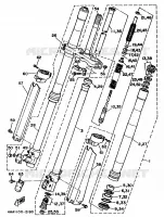 FOURCHE pour Yamaha WR500ZD de 1992