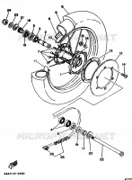 ROUE ARRIERE pour Yamaha WR500ZD de 1992