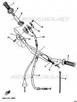 GUIDON ET CABLES pour Yamaha WR500ZD de 1992