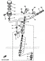 MAITRE CYLINDRE DE FREIN ARRIERE pour Yamaha WR500ZD de 1992