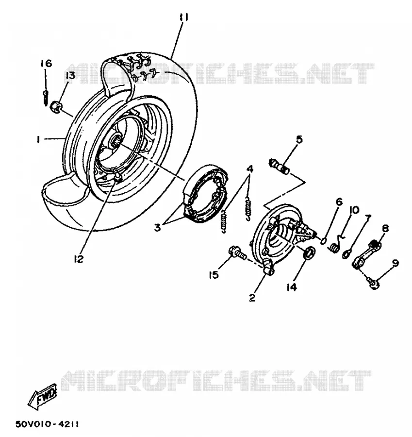 ROUE ARRIERE Yamaha SCOOTER 125 1993 CYGNUS  XC