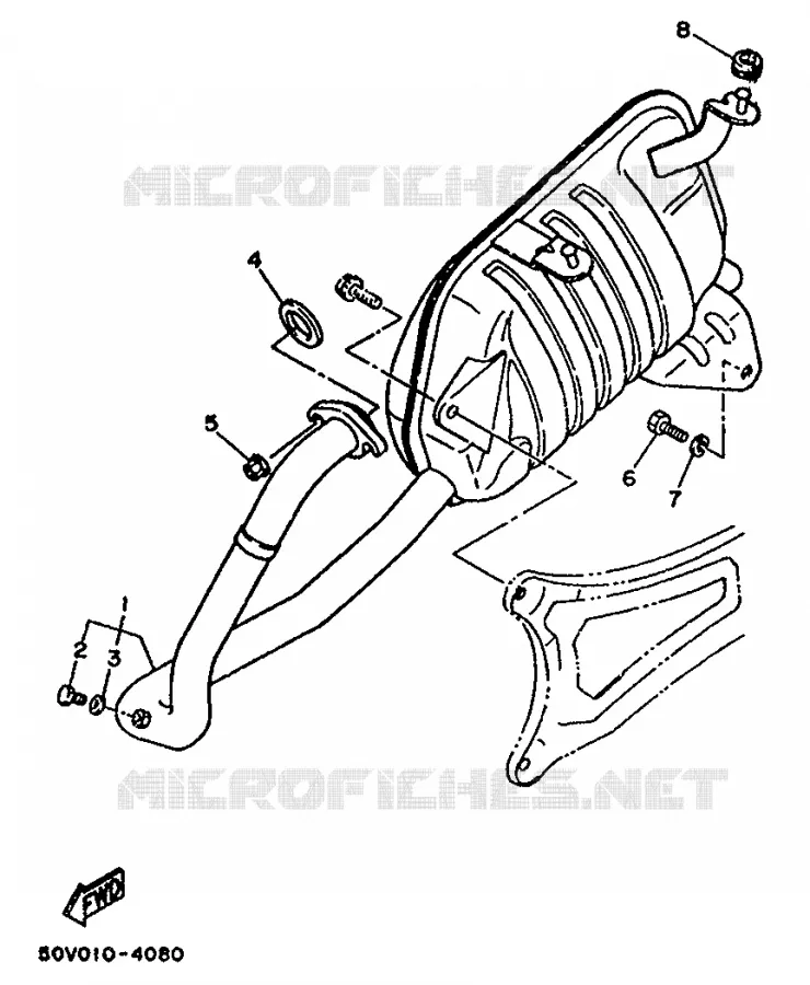 ECHAPPEMENT Yamaha SCOOTER 125 1993 BELUGA  XC125