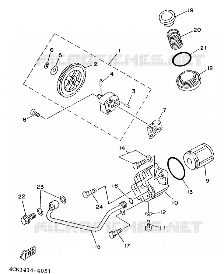 POMPE A HUILE Yamaha SCOOTER 125 1994 XC  XC125