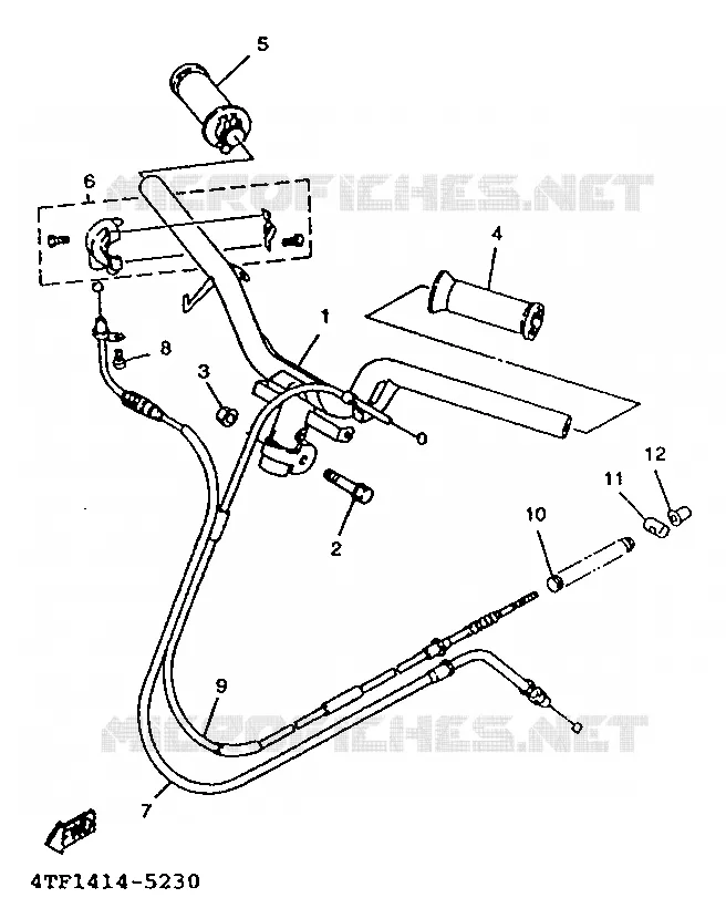 GUIDON ET CABLES Yamaha SCOOTER 125 1996 XC  XC125
