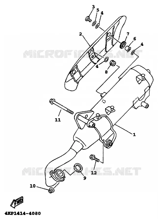 ECHAPPEMENT Yamaha SCOOTER 125 1998 XC  XC125