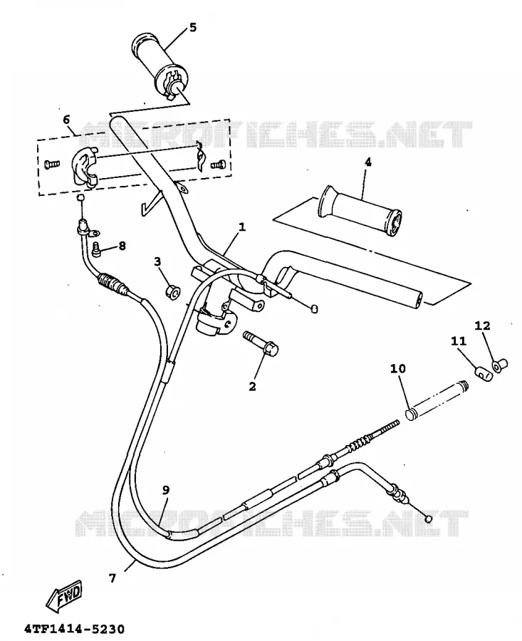 GUIDON ET CABLES Yamaha SCOOTER 125 1999 XC  XC125