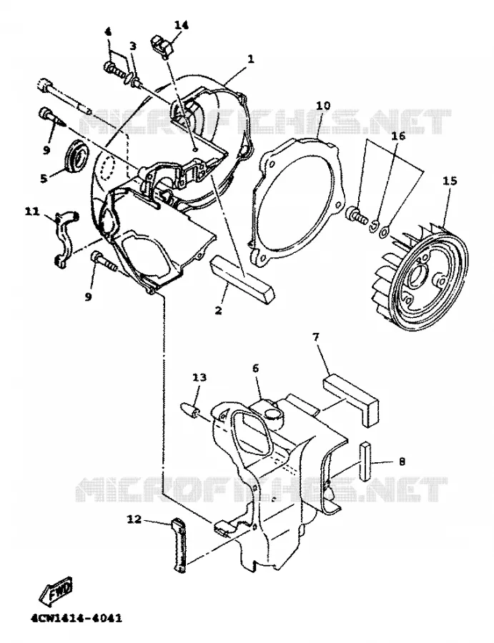 TURBINE / CARTERS DE REFROIDISSEMENT Yamaha SCOOTER 125 2000 FLAME  XC125