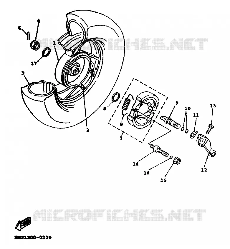 ROUE ARRIERE Yamaha SCOOTER 125 2000 FLAME  XC125