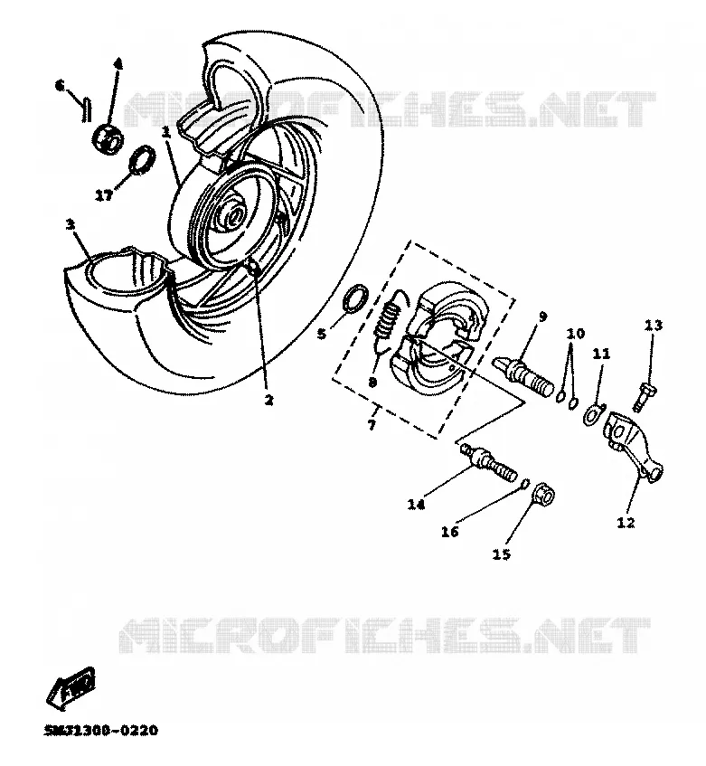 ROUE ARRIERE Yamaha SCOOTER 125 2000 FLAME  XC125