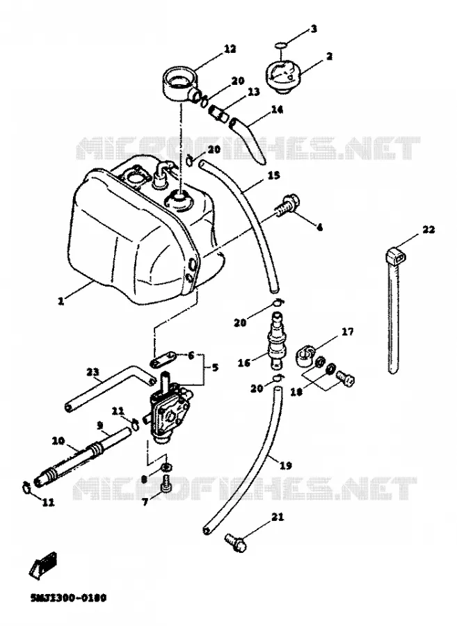 RESERVOIR A ESSENCE Yamaha SCOOTER 125 2000 FLAME  XC125
