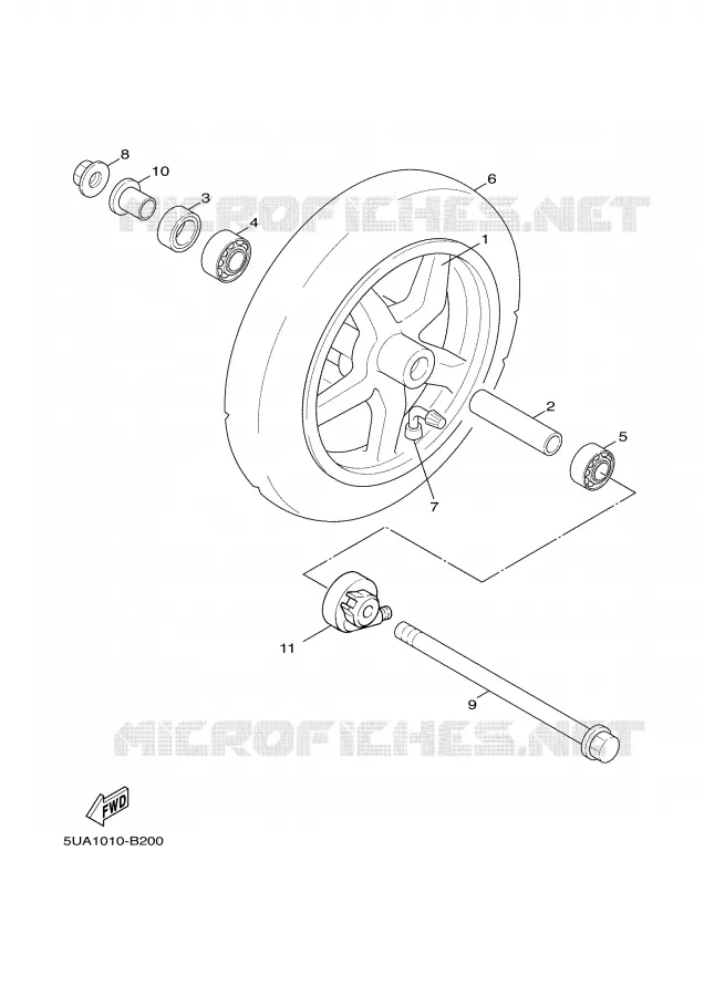 ROUE AVANT Yamaha SCOOTER 125 2006 CYGNUS  XC125