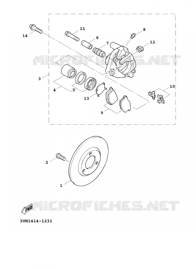 ETRIER DE FREIN AVANT Yamaha SCOOTER 125 2001 CYGNUS  XC125F