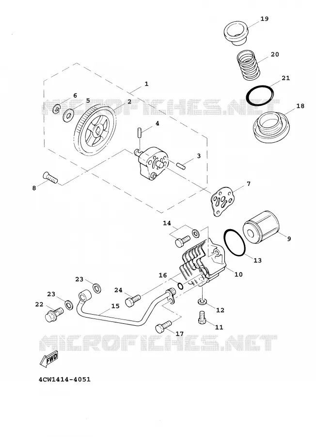 POMPE A HUILE Yamaha SCOOTER 125 2001 CYGNUS  XC125F
