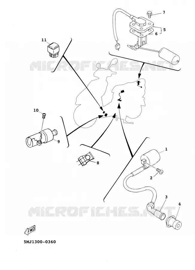 PARTIE ELECTRIQUE 2 Yamaha SCOOTER 125 2001 CYGNUS  XC125F