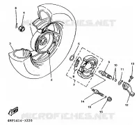 ROUE ARRIERE pour Yamaha XC125K de 1997