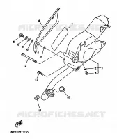 ECHAPPEMENT pour Yamaha XC150 de 1992