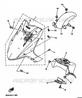 GARDE BOUE pour Yamaha XC150 de 1992