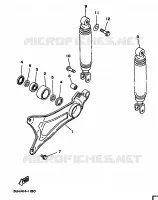 BRAS OSCILLANT / AMORTISSEUR pour Yamaha XC150 de 1992