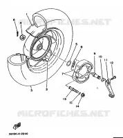 ROUE ARRIERE pour Yamaha XC150 de 1992