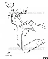 GUIDON ET CABLES pour Yamaha XC150 de 1992
