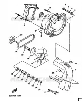 TURBINE / CARTERS DE REFROIDISSEMENT pour Yamaha XC150 de 1992