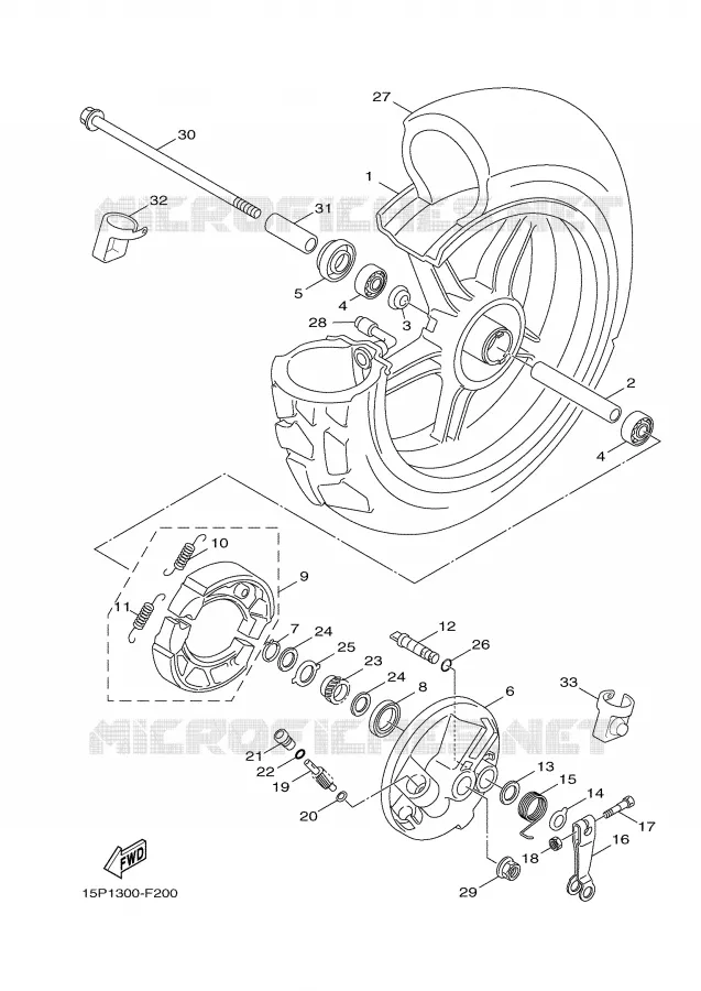 ROUE AVANT Yamaha SCOOTER 50 2007 GIGGLE  XF50