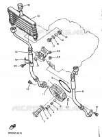 RADIATEUR D'HUILE / ECHANGEUR pour Yamaha XJ600 de 1990