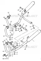 ECHAPPEMENT pour Yamaha XJ600 de 1990