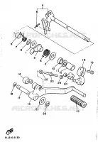 PEDALE DE SELECTEUR pour Yamaha XJ600 de 1990