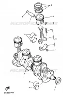 VILEBREQUIN / PISTON pour Yamaha XJ600 de 1991