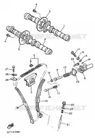 ARBRE A CAMES / CHAINE DE DISTRIBUTION pour Yamaha XJ600 de 1991